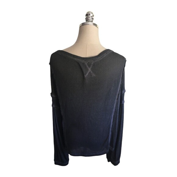 Vici Sweater Women's Size Large Gray V-Neck Raw Hem Long Sleeve - Picture 2 of 7